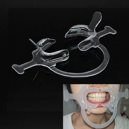 Disposable Transparent Lip and Buccal Retractor with Handle for Dental Use Orthodontic Mouth Opener Tool