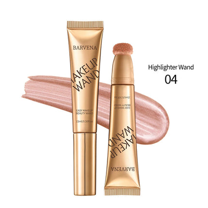 Multifunctional makeup pen blush highlight contouring pen sponge head pearl gloss fine flash brightening beauty stick