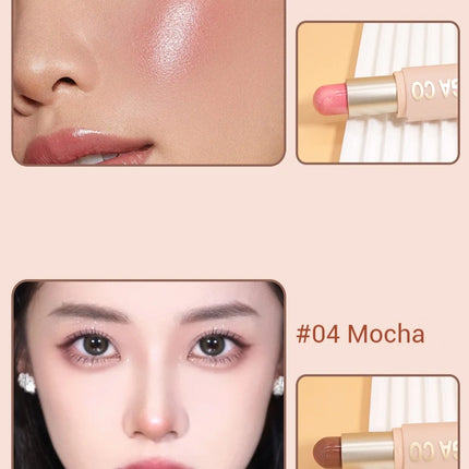 Waterproof powder blusher stick, transparent concealer multifunctional makeup stick, create a natural look