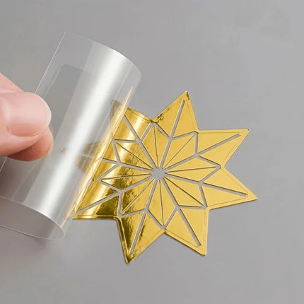 100PCS Custom UV Transfer Stickers Shiny Gold Silver Crystal Labels 3D Metallic Logo Sticker for Brand Wedding Packaging