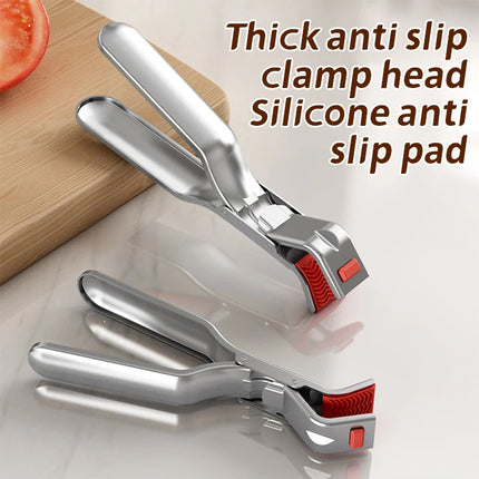 Anti-scalding Clip Hot Bowl Holder Dish Clamp Pot Pan Gripper Clip Hot Dish Plate Bowl Lifter Retriever Tongs Kitchen Supplies.