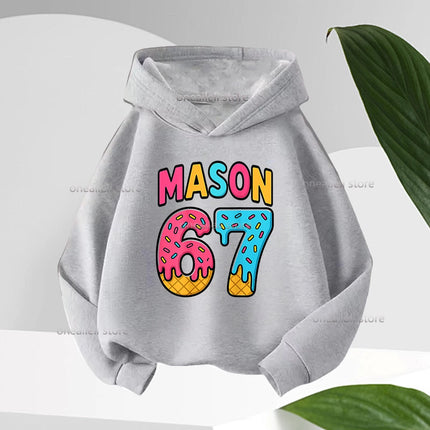 Spring Autumn Graphic Funny 67 Children's Hoodies Sweatshirt Casual Hip Hop Long-sleeve Fleece Boy Girl Kid Warm Hooded Pullover