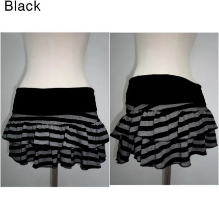 2026 New Women's Y2K Sexy Striped Color Block A-Line Mini Skirt Korean Japanese Streetwear Harajuku Niche Versatile Summer Skirt