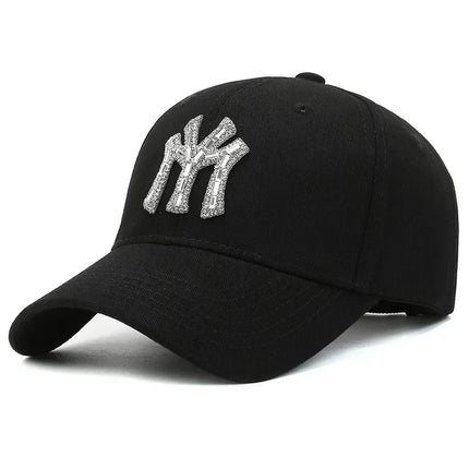 MY Rhinestone Hat Female Spring and Fall Street Casual Outdoor Duck Tongue Cap Fashion Versatile Baseball Cap Sunshade