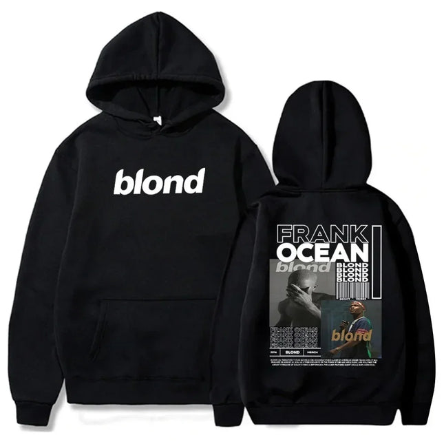 Streetwear Rapper Frank Channel Orange Graphic Hoodie Ocean Oversized Sweatshirt Blond Hip Hop Vintage Hoodies Men's Fashion Top