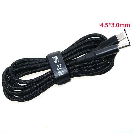 USB Type C to DC2.5*0.7 3.0*1.1 3.5*1.35 4.0*1.35 4.0*1.7 4.5*3.0 4.8*1.7mm Male Plug Converter USB-C PD Lure Charging Cable