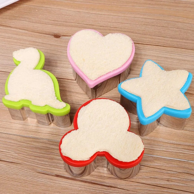 Sandwich Cutters for Kids Set with Sealer DIY Cookie Bread Mold Cutter Shapes Christmas Tree Sandwich Makers Lunch Bento Box
