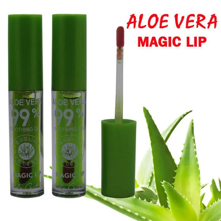 Aloe Vera Lip Balm - Temperature Activated Color Change | Hydrating Plant-Based Formula | Jelly Gloss