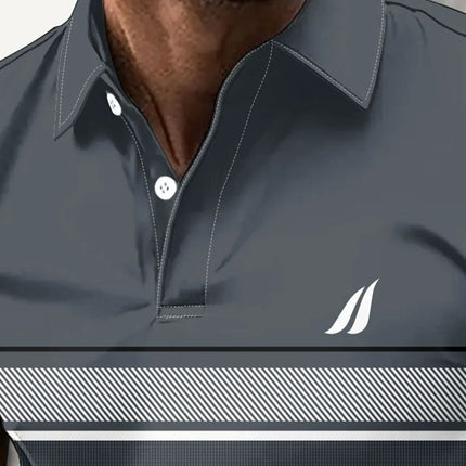 2026 Summer Men's Polo Shirt - 3D Printed Design Breathable Lightweight Stylish and Fashionable Outdoor Men's Clothing