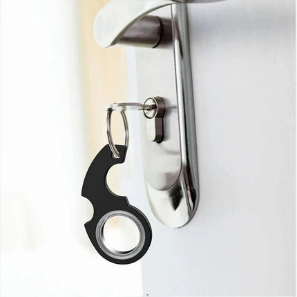 Hot Sale Funny Release fidget spinner Keychain Stress Relief Rotating Keyring Finger Flying Ring Relieve Anxiety Toy Gift