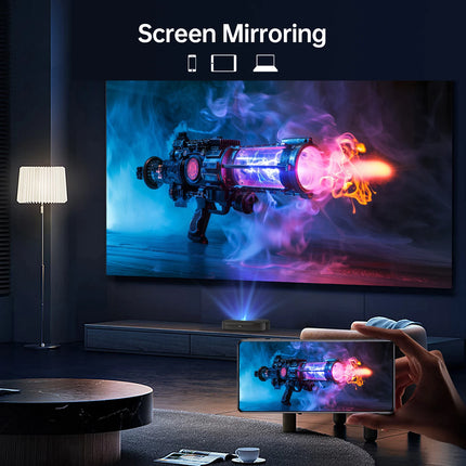 NEW H2 Mini Ultra Short Throw DLP proyector Full HD 1080P 1200 ANSI Lumens GTV UST Triple Laser projector 4k HDR10+ Home Cinema