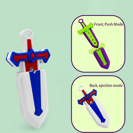 3D Carrot Sword Fidget Toys Children Decompression Push Card Small Toy 3D Printing Gravitys Carrot Sword Adults Kids Toys Gift