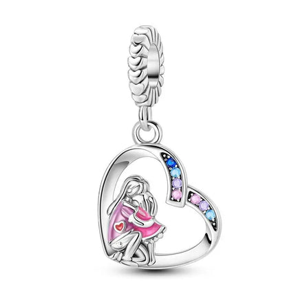 925 Silver Flowers Bouquet Rose Sunflower Blossom Petal Charms Beads Pendant Bracelet Necklace DIY Valentine's Day Gift Jewelry