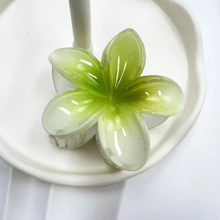 Hawaiian Gradient Hair Clips Flower Hair Claws Big Size Fashion Head Wear Hairpin for Women Girls Crab Barrette Hair Accessories