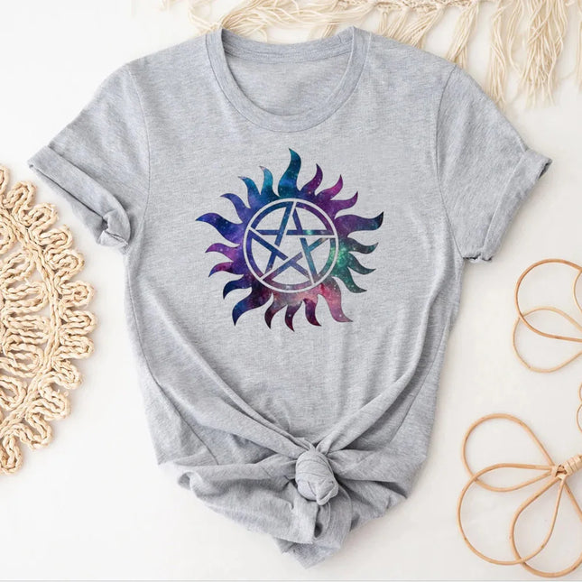 Supernatural T-shirt for women Pop Culture Pastel Digital Korean clothes Anime Grunge T-shirt Punk Korean clothes Comfortable Y2k