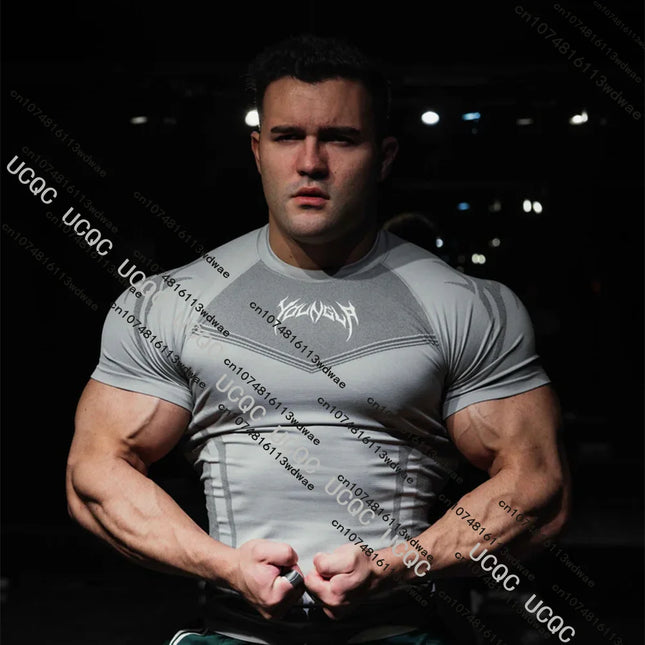 Men Tight Compression Long Sleeve Sports Jersey Quick-Dry Cycling Running Fitness / Maillot Homme Compression Manches Longues Sport Séchage Rapide