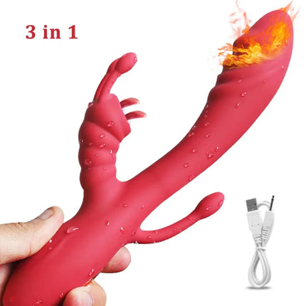 Rabbit Vibrator for Women G Spot Clitoris Stimulator 10 Speeds Female Vagina Masturbator Dual Motors Dildo Sex Toys for Adult