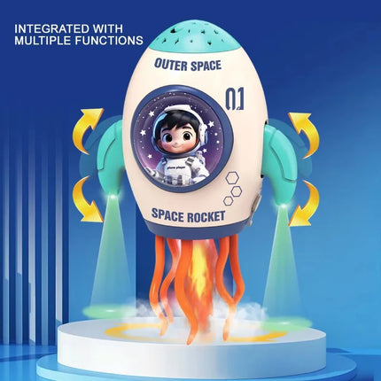 Electric Dancing Rocket Toys Automatic Obstacle Avoidance/Projection/Light and Music/Spray Baby Interactive Crawling Dance Squid
