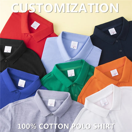 Personalize Design High Quality 100% Cotton Polo Shirts Brand Custom Logo Polo Crewneck For Men And Women Customize POD Top Tees