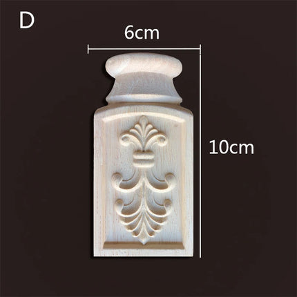 Applique for Furniture In Wood Figurines Moulding Decal Carved Wedding Decoration Maison Accessories Stair Decoration Wood Onlay