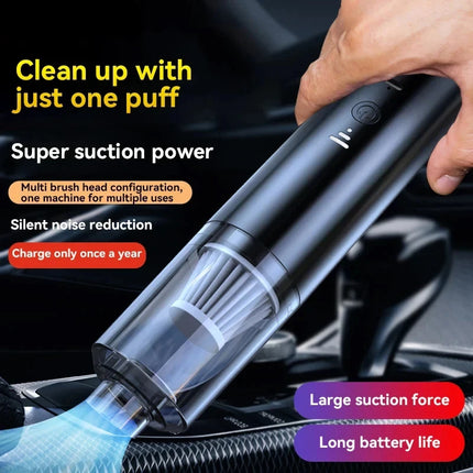 Mini Handheld Vacuum Cleaner Car Use Wireless Charging High Power Portable Fungus Eliminator for Home And Car Interior Cleaning