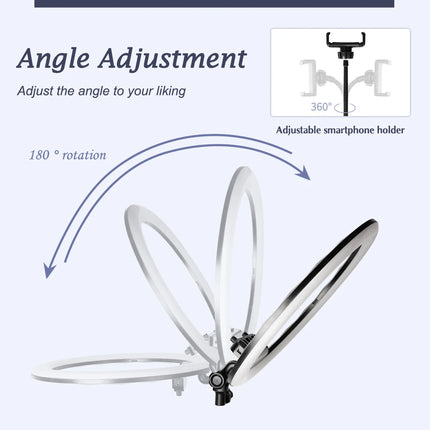 SH Ring Light 18inch Kit 36W 6500K Professional LED Control Stand Phone Holder Tube  Bag for Tattoo Lash Extension Barber Light
