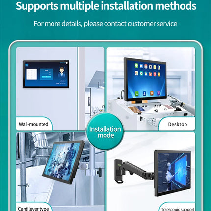 13.3 Inch All-in-One Capacitive Touch PC Industrial Panel PC with VESA Mount Compatible with Windows 10 or 11