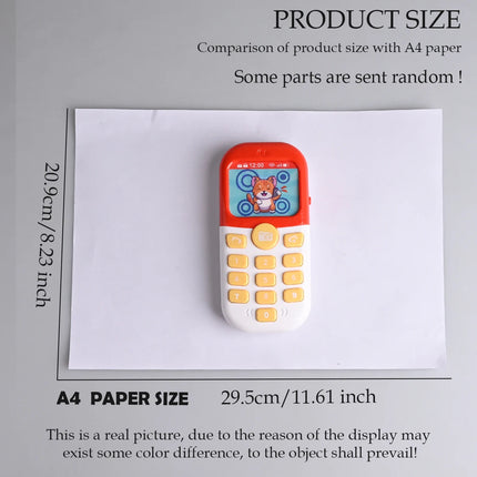 Music Mobile Phone Toy for Kids, Puzzle Early Education Electric Telephone with Lights and Music Gifts for Boys and Girls