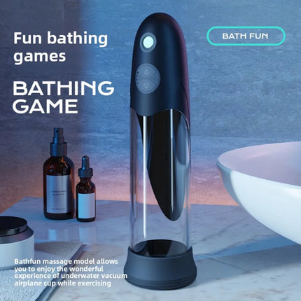 Electric Penis Pump Water Bath Penis Massage Enlarger Enlargement Vacuum Pump Sex Toys For Men Masturbator Penile Bigger Trainer