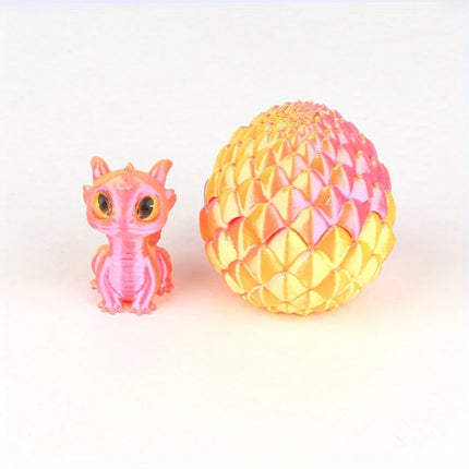 3D Printed Multi-Color Dinosaur Egg Set with Flip Lid - Unique Creative Desktop Decoration Gift Idea
