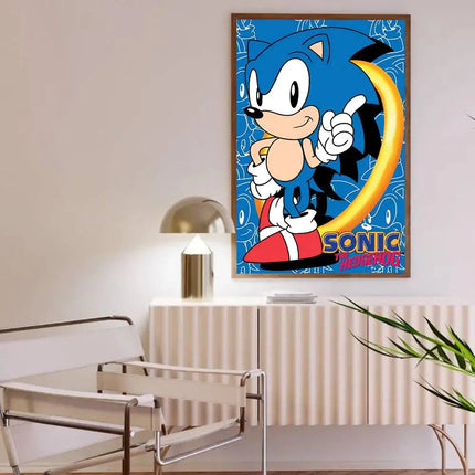 Sonic Game Poster Print A5-A2 - Wall Art Decor Room Office Gift / Poster Sonic A5-A2 - Déco Murale Bureau Cadeau