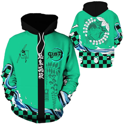 Funny 3D Anime Print Hoodies For Men Hip Hop Trend Y2k Clothing Fashion Casual Sweatshirts Autumn and Winter Oversized Pullover