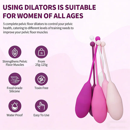 6 Set Safe Silicone Vaginal Tightening Balls Female Geisha Kegel Ball Tighten Ben Wa Vagina Muscle Trainer  Sex Toy for Women