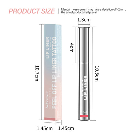 4colors Highly Pigmented Lip Liner Tattoo Matte Peel Off Enhance Lip Liner Lasting Lip Stain Waterproof Transfer-proof Lipstick