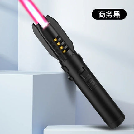 1800° High Temperature Spray Gun  Butane Gas Lighter Metal Outdoor Wind-proof Blue Powerful Flame Torch Jet Lighter Welding Tool
