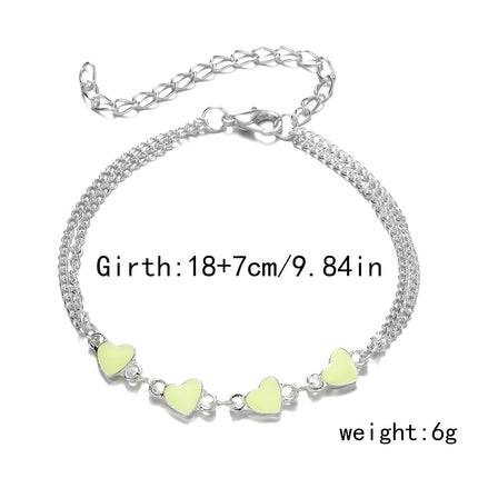 Simple Heart Female Anklets Barefoot Crochet Sandals Foot Jewelry Leg New Anklets On Foot Ankle Bracelets For Women Leg Chain