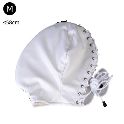 Luxury Upper Body Binding Harness Glove with Fetish Opaque Double Layer Bondage Hood for Couple Sensory Deprivation Sex Toy Kits