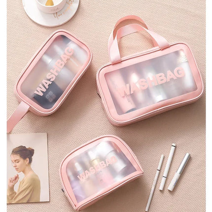 Portable Travel Wash Bag Female Transparent Waterproof Makeup Storage Pouch Large Capacity Cosmetic Organizer Beauty Women Case