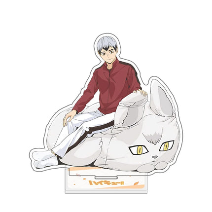 Anime Haikyuu!! 15CM Acrylic Stand Animal Mascot Bokuto Kuroo Kenma Desk Decor Otaku Fans Collectible Gift