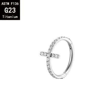 G23 Titanium ASTM F136 Nose Rings Piercing Hoop Earrings For Women Septum Nose Ring Clicker piercing Set  Body Jewelry