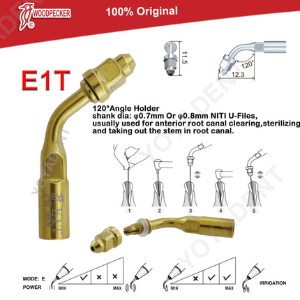 Woodpecker Tips DTE Dental Ultrasonic Endo Scaler Tips Scaling Tips Fit EMS UDS NSK SATELEC Scaler Handpiece Dentistry Tools