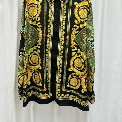 31/5000 2026 Spring/Summer New Luxury Fashion Leopard Print Youth Trendy Digital Embroidery Men's Long-Sleeved Shirt