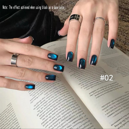 MN 10ML 2026 New Cyber Fluorite Cat Eye Gel Polish Iridescent Glass Bead Porcelain White Light-Chasing Cat Eye Nail Art Supplies