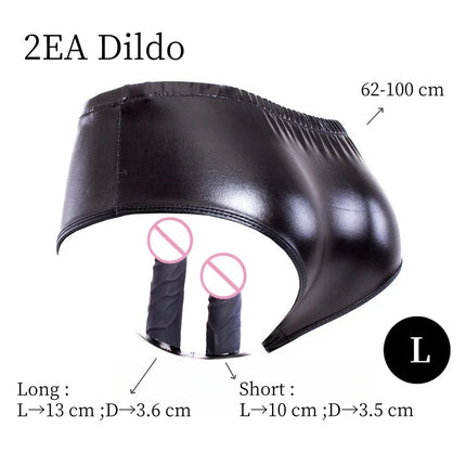 Optional Silicone Dildo Bondage Accessories Kit with No Vibration Vaginal Anal Plug Harness Panties for Couple Intimate Sex Toy