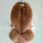 Dark camel / Scarf 120 cuff 13cm