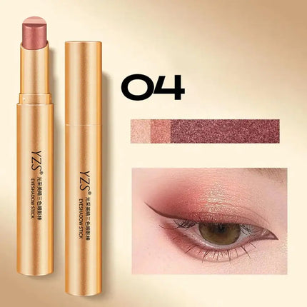 Glitter Eyeshadow Stick Three-Color Contouring Eyeshadow Makeup Eyeshadow Crayon Eyeshadow Pencil Eye Shimmer Stick For Women