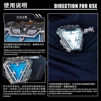 The Avengers  Hobby Iron Man Reactor MK50 Cartoon Wearable Chest Light Birthday Gift