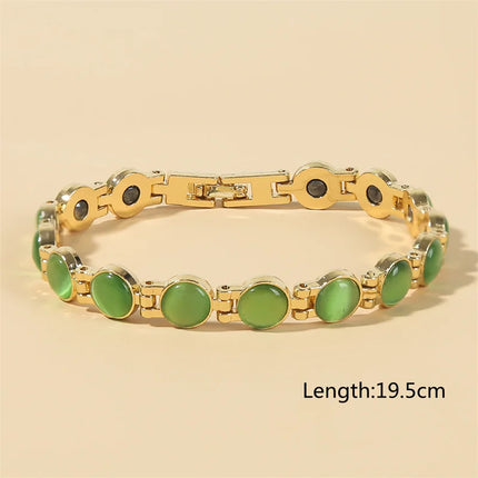 Wu's 2022 Hot Selling New Products Plated 18K Gold Opal Bracelet Magnet Bracelet for Women Energy Magnetic Bracelet