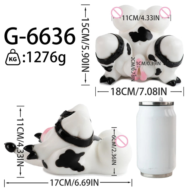 YOCY Sexy Cow Male Masturbator Realistic Vagina Fantasy Pocket Pussy Silicone Penis Stroker Massager Onahole Sex Toys For Men