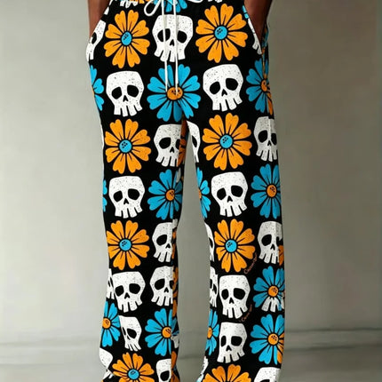 Men's horror Halloween printed casual pants, suitable for themed parties, outdoor activities, and holiday occasions